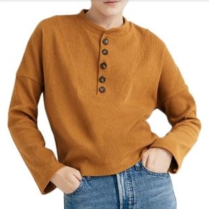 Texture & Thread Seamed Henley Top